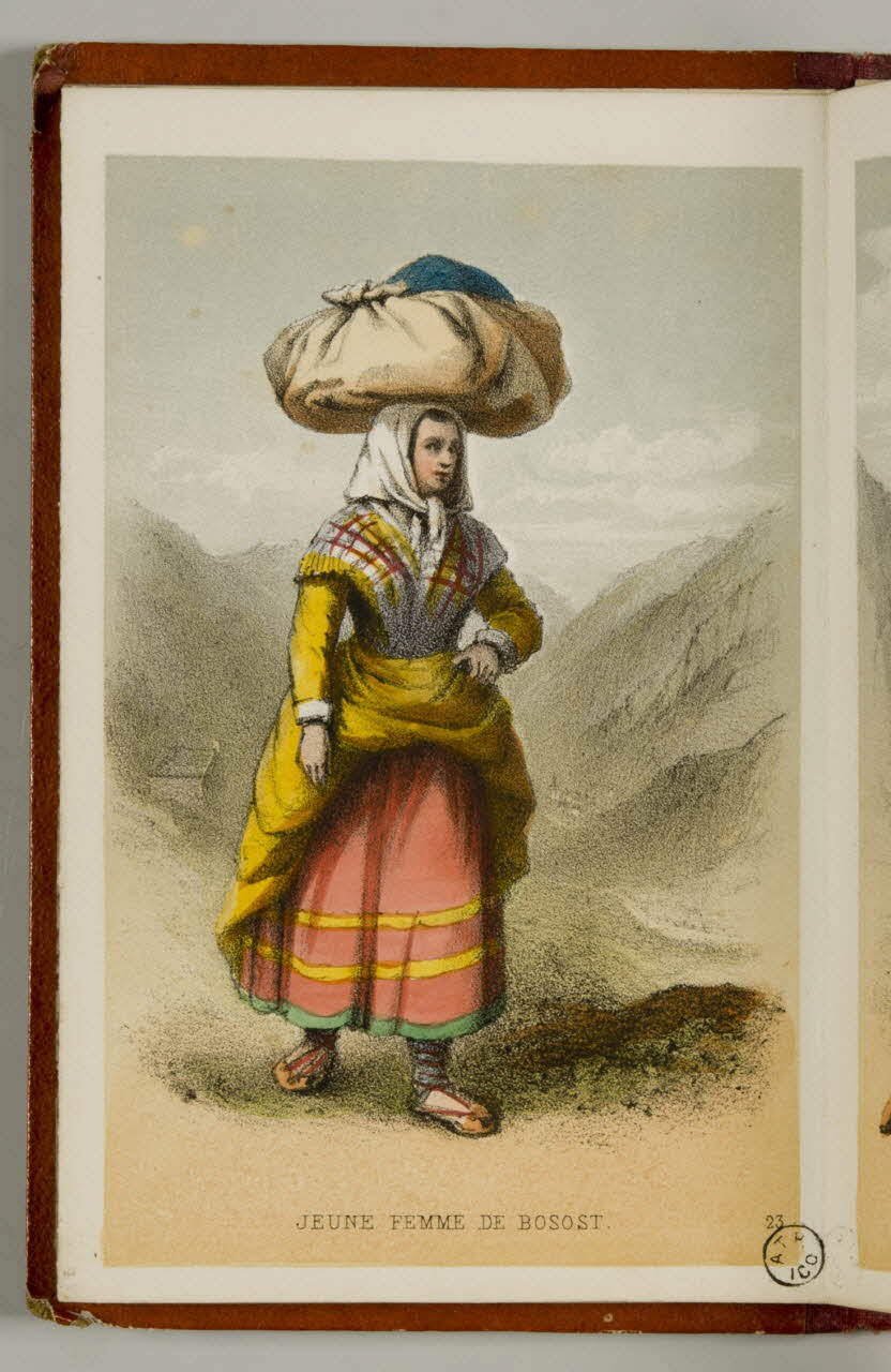 partie d'un ensemble d'estampes JEUNE FEMME DE BOSOST. 1941.21.24.11 Photo