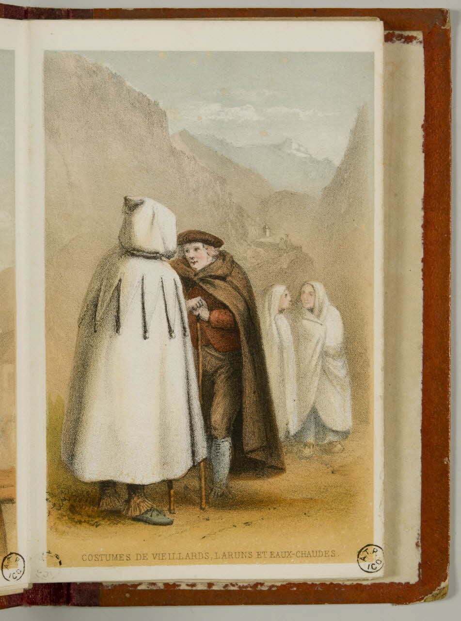 partie d'un ensemble d'estampes COSTUMES DE VIEILLARDS, LARUNS ET EAUX-CHAUDES. 1941.21.24.16 Photo