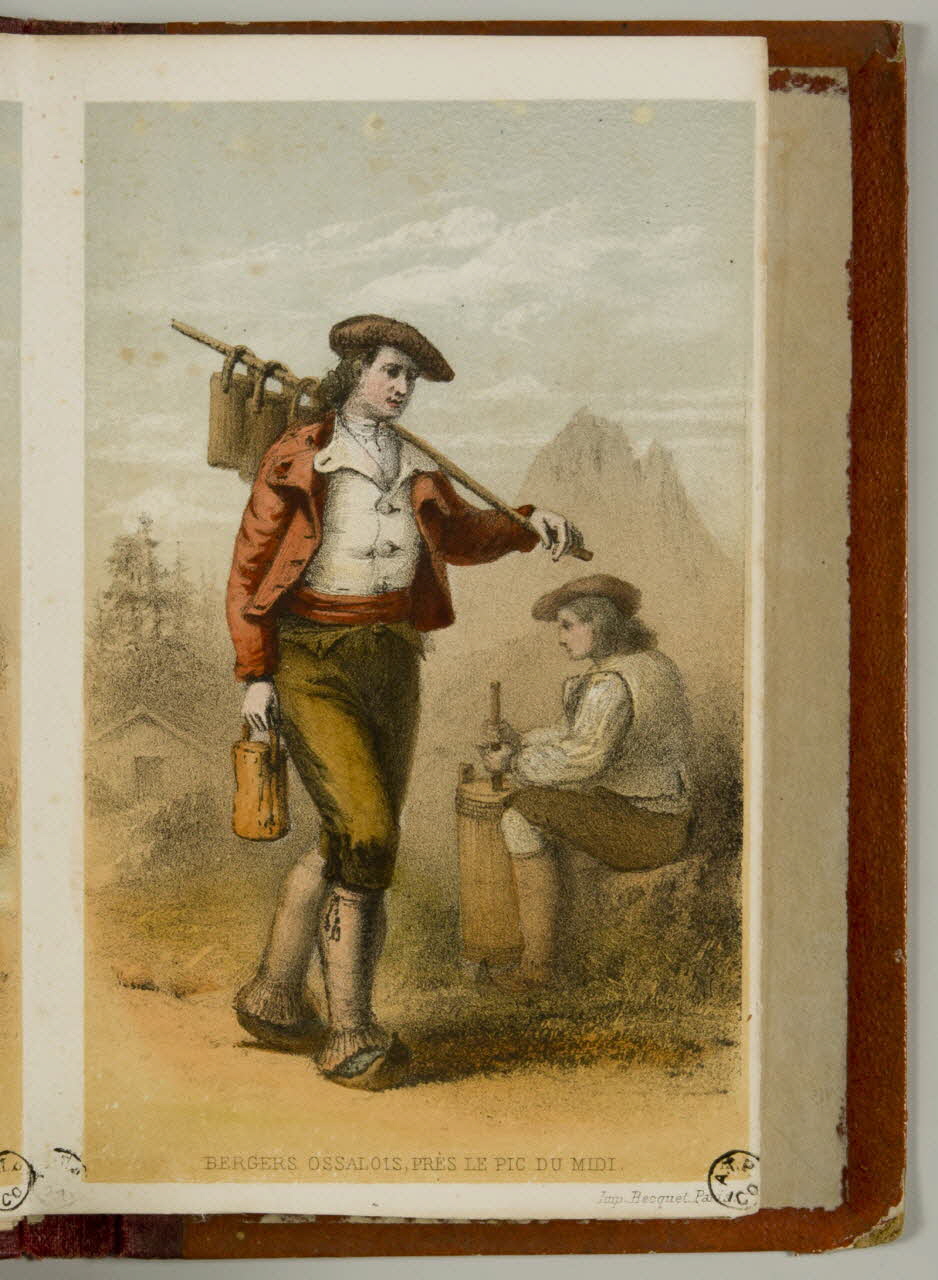 partie d'un ensemble d'estampes BERGERS OSSALOIS, PRES LE PIC DU MIDI. 1941.21.24.18 Photo
