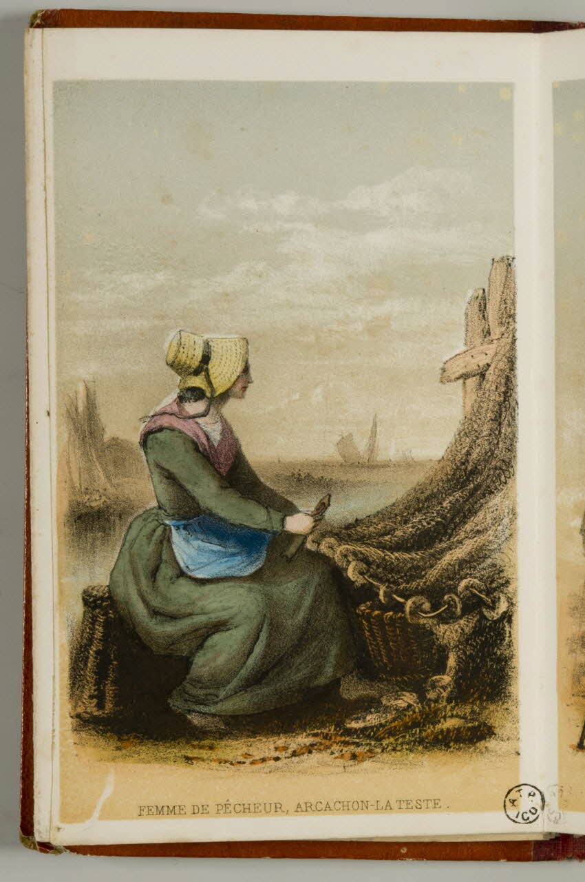 partie d'un ensemble d'estampes FEMME DE PËCHEUR, ARCACHON-LA TESTE. 1941.21.24.19 Photo