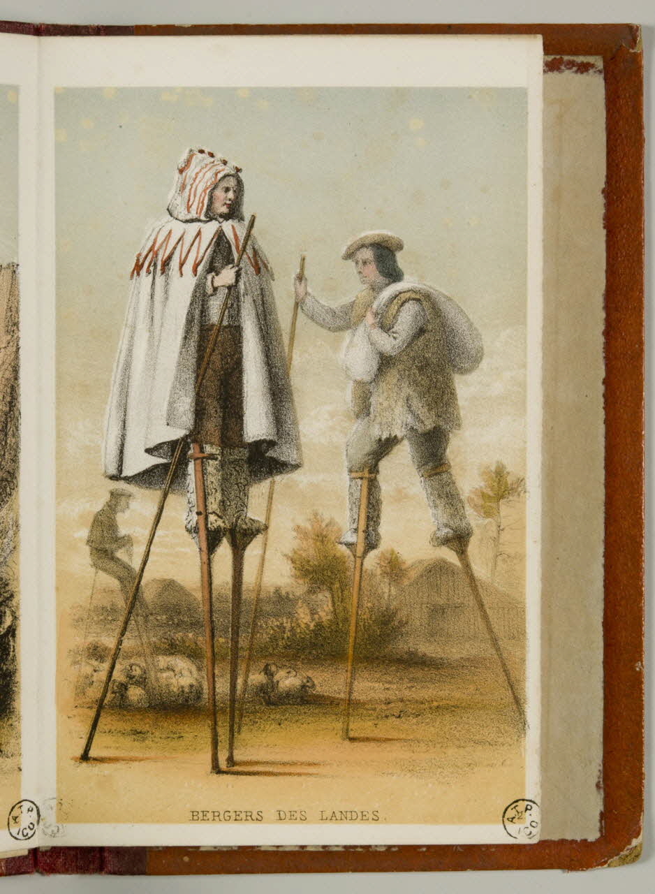 partie d'un ensemble d'estampes BERGERS DES LANDES. 1941.21.24.20 Photo
