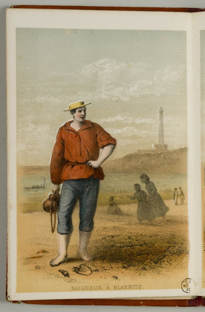 partie d'un ensemble d'estampes BAIGNEUR A BIARRITZ. 1941.21.24.21 Photo
