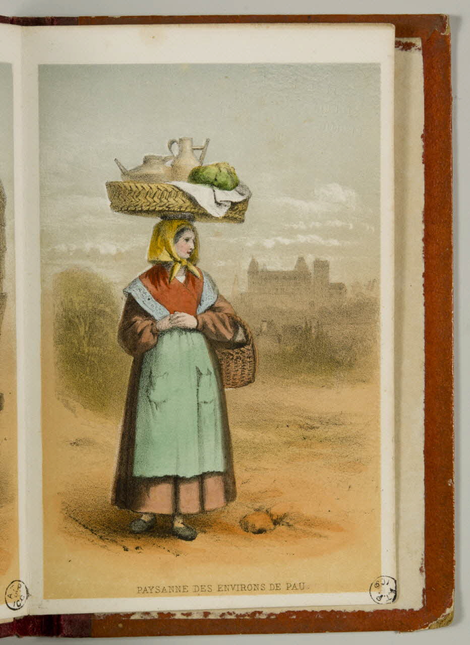 partie d'un ensemble d'estampes PAYSANNE DES ENVIRONS DE PAU. 1941.21.24.24 Photo