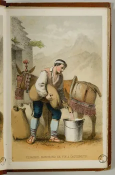 partie d'un ensemble d'estampes ESPAGNOL MARCHAND DE VIN A CAUTERETS. 1941.21.24.4 Photo