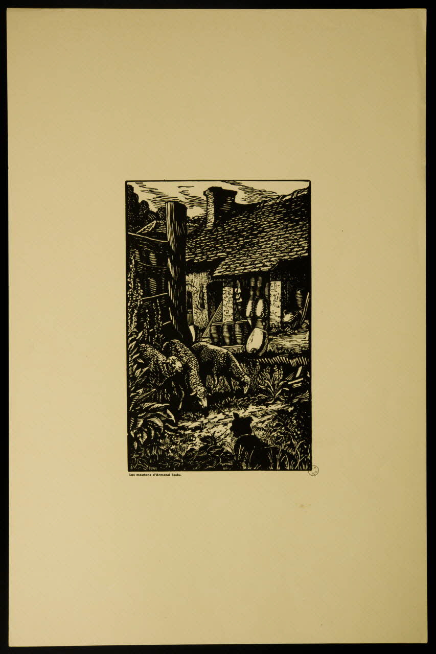 estampe Les moutons d'Armand Bedu. 1942.12.5.2 Photo