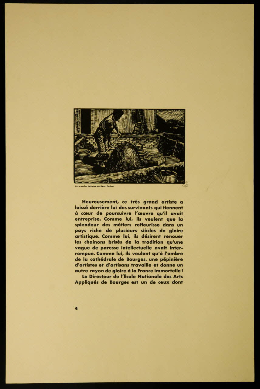estampe Un premier battage de Henri Talbot. 1942.12.5.6 Photo