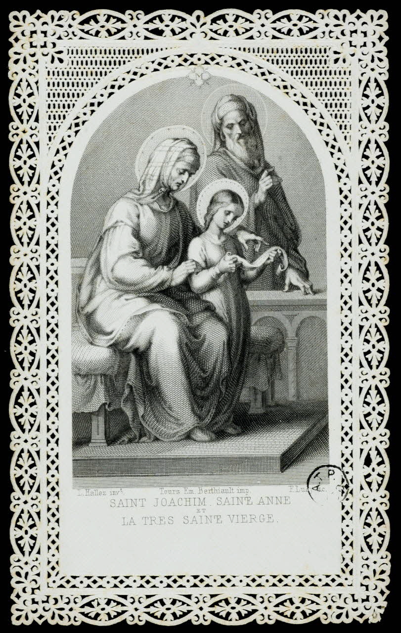 estampe SAINT JOACHIM, SAINTE ANNE  ET  LA TRES SAINTE VIERGE. 1942.13.7 Photo