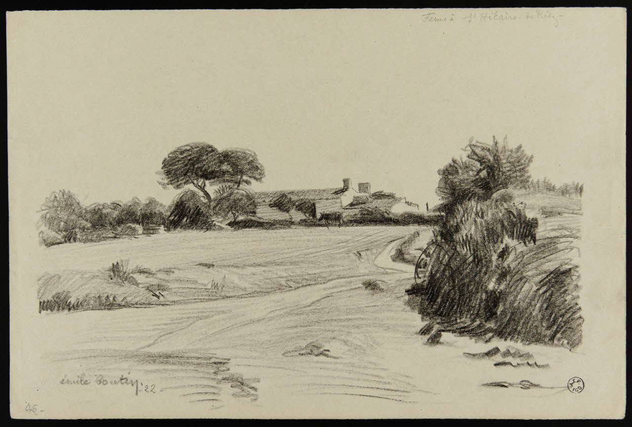 Emile Boutin dessin Ferme à St-Hilaire-de-Riez Riez 85 1922 1942.2.39 Photo (c) Mucem
