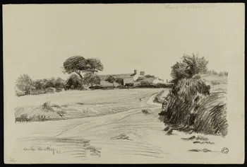 Emile Boutin dessin Ferme à St-Hilaire-de-Riez Riez 85 1922 1942.2.39 Photo (c) Mucem