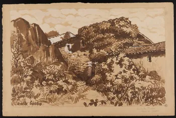 Emile Boutin dessin Moulin du Besson  Loges de Mervent Mervent 1942 1942.2.96  Photo (c) Mucem