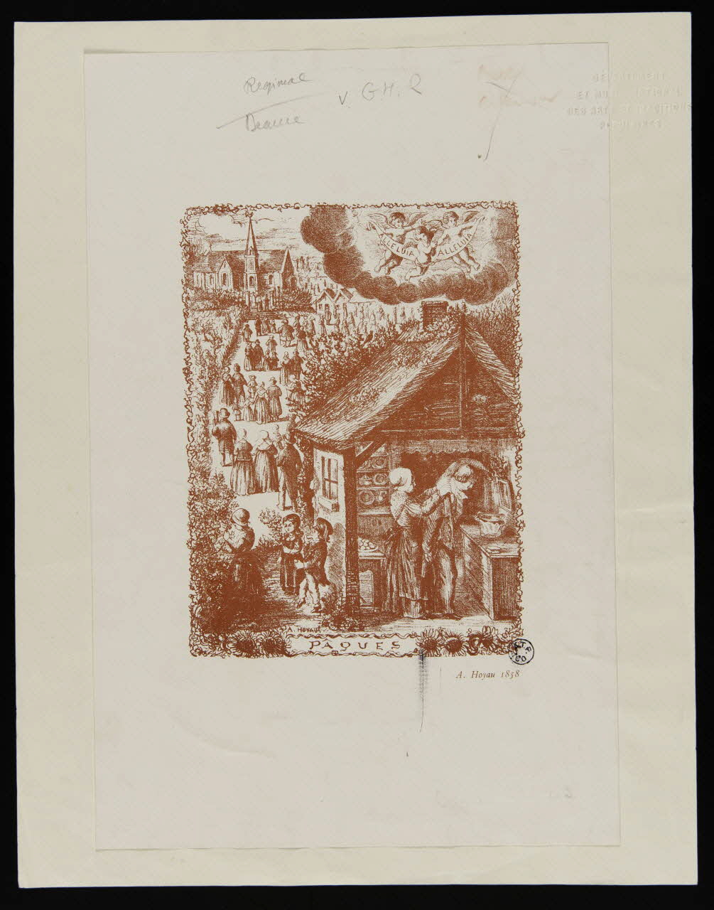 estampe ALLELUIA  ALLELUIA  PÂQUES 1942.21.1 Photo