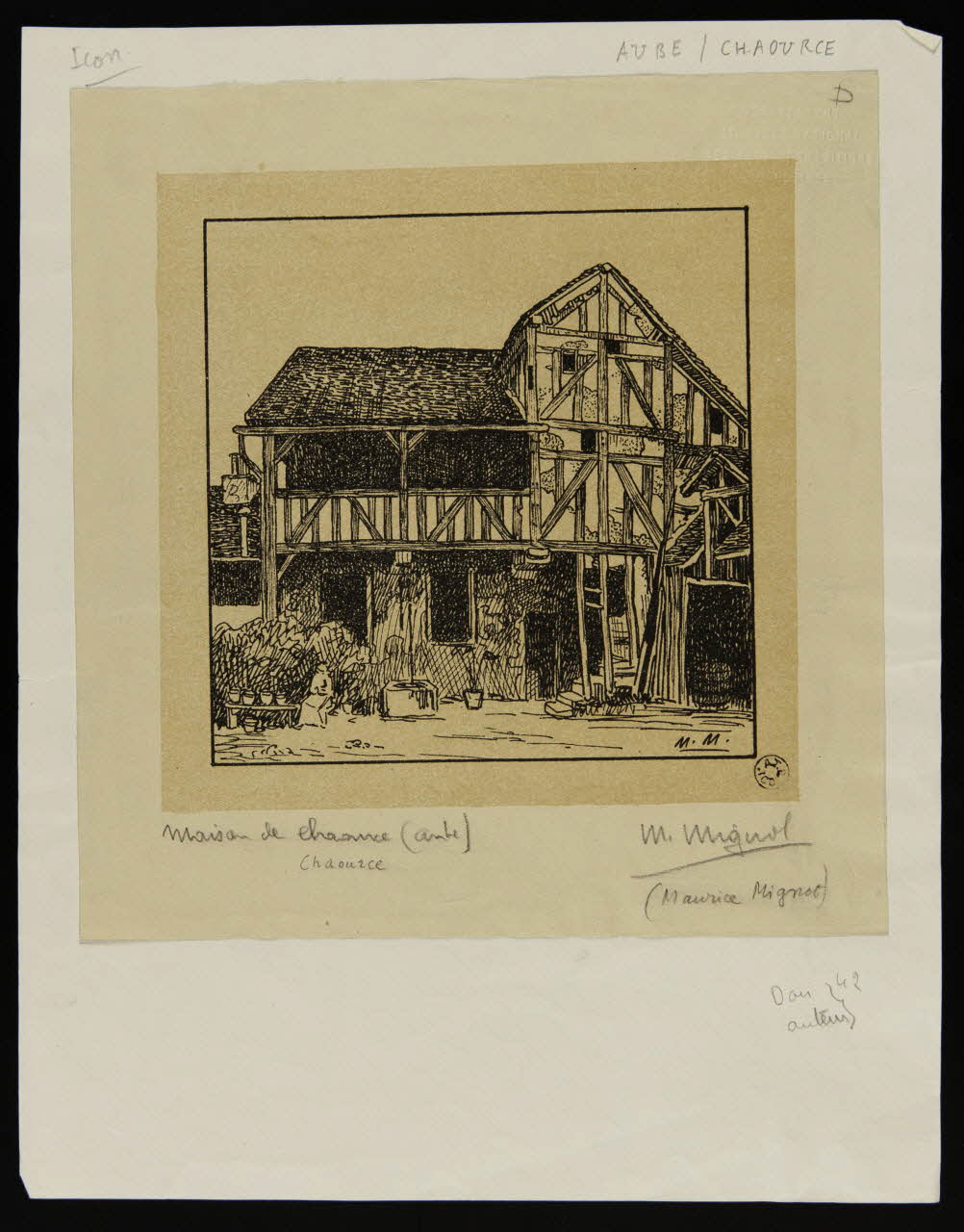 estampe Maison de Chaource 1942.22.1 Photo