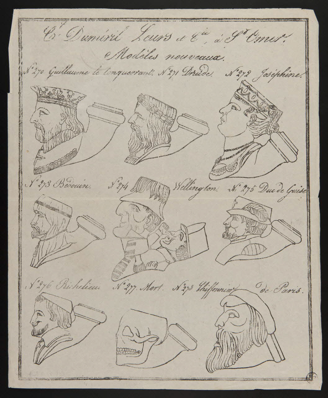 estampe Modèle de fourneaux de pipe 1942.23.4 Photo Mucem