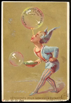 carte réclame Jeu d'équillibre avec une bulle 1942.26.204 Photo