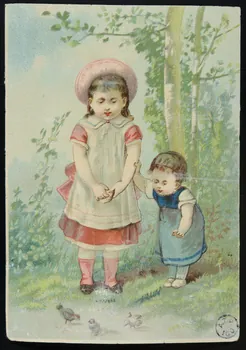 estampe Enfants nourrissant des oiseaux 1942.26.275  Photo