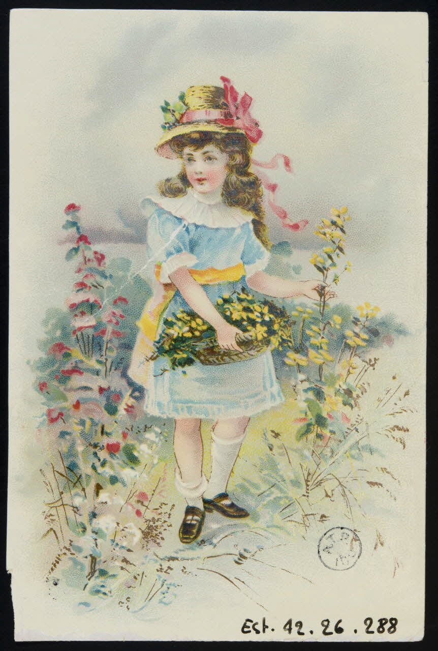 estampe Petite fille cueillant des fleurs 1942.26.288 Photo