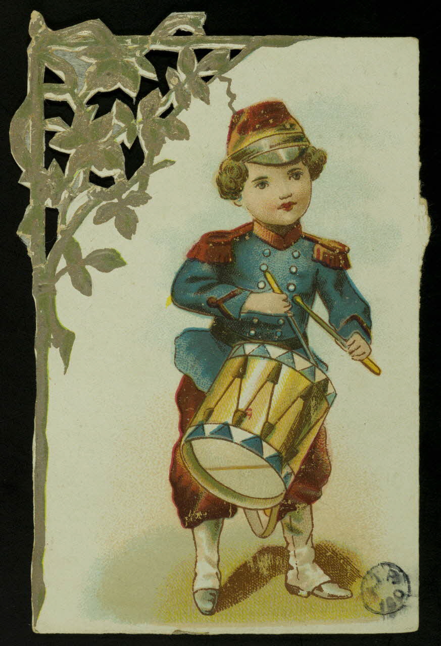 estampe Petit garçon deguisé en soldat et jouant du tambour 1942.26.313 Photo