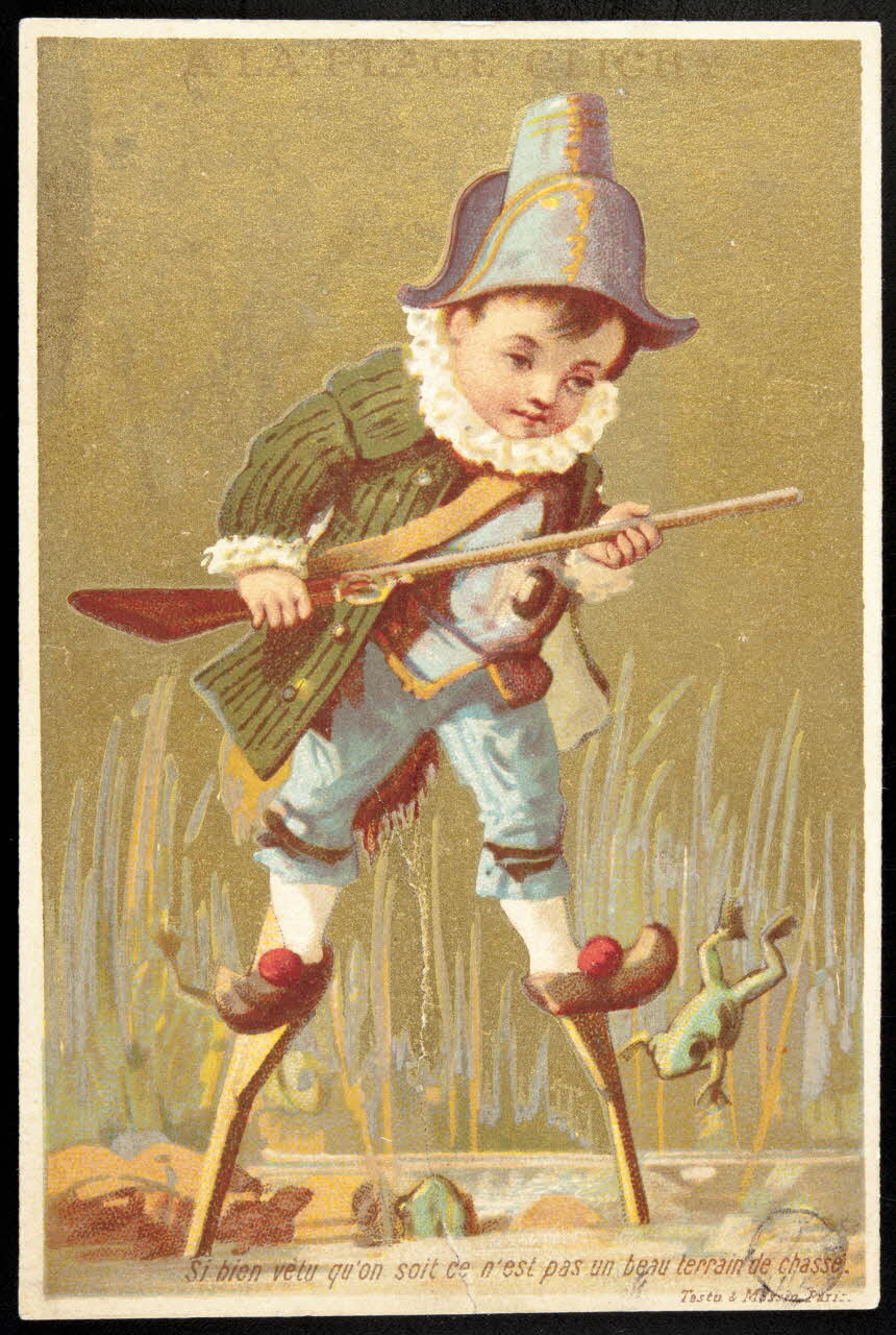 carte réclame Si bien vêtu qu'on soit ce n'est pas un beau terrain de chasse. 1942.26.337 Photo