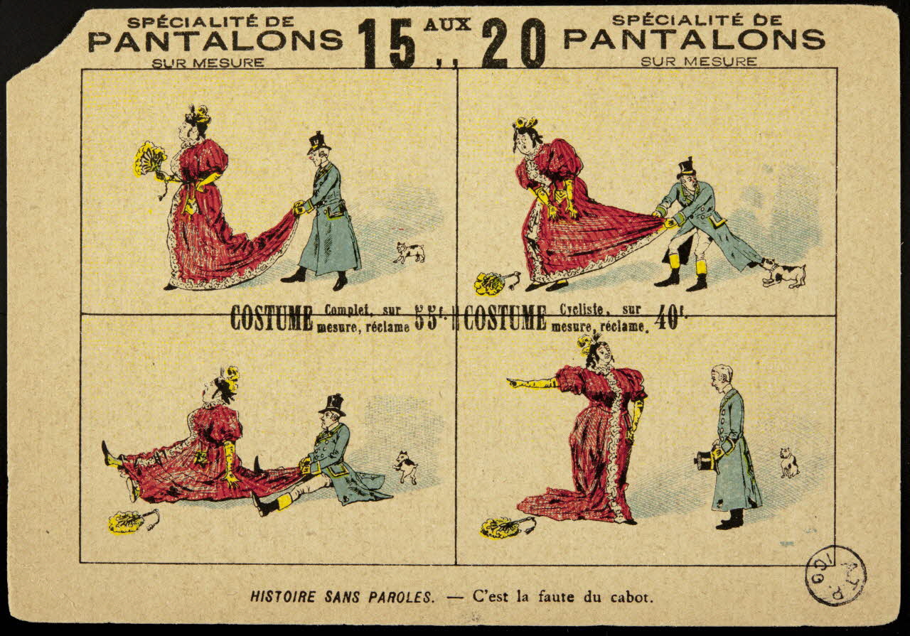 carte réclame HISTOIRE SANS PAROLES. - C'est la faute du cabot. 1942.26.428 Photo