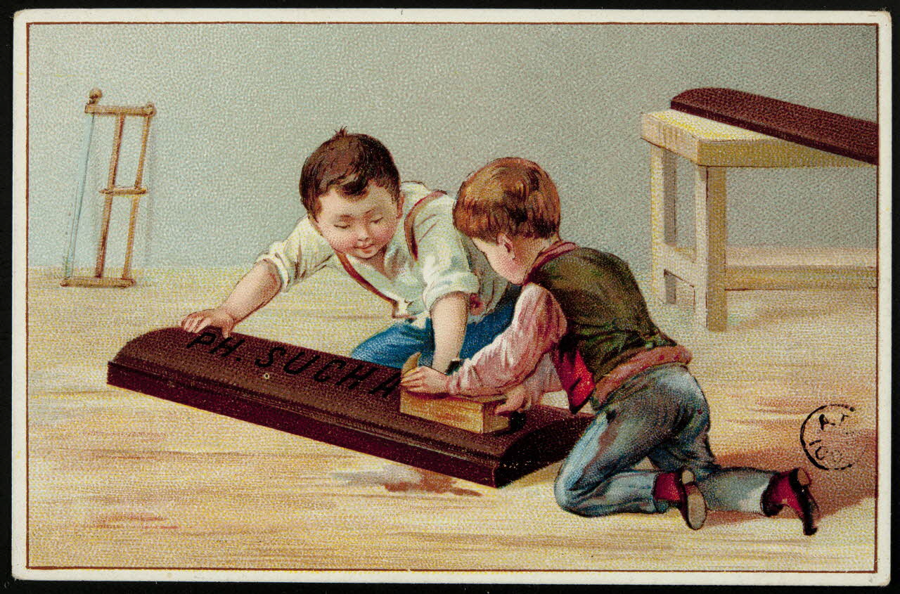 Suchard Philippe carte réclame chromo Neuchâtel 1880-1914 1942.26.455 Photo