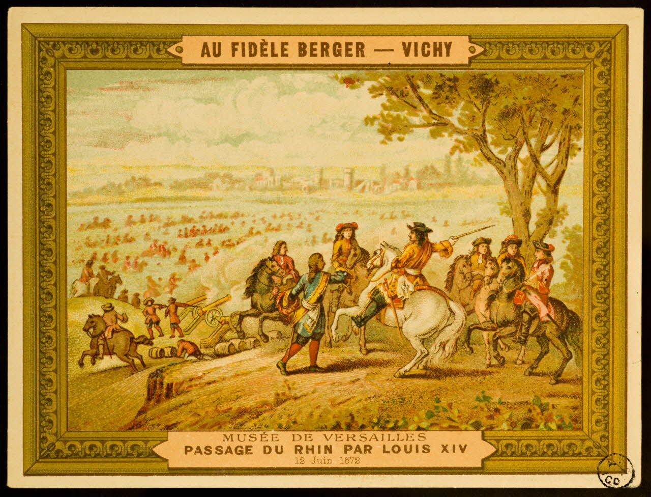 carte réclame PASSAGE DU RHIN PAR LOUIS XIV 1942.26.466 Photo