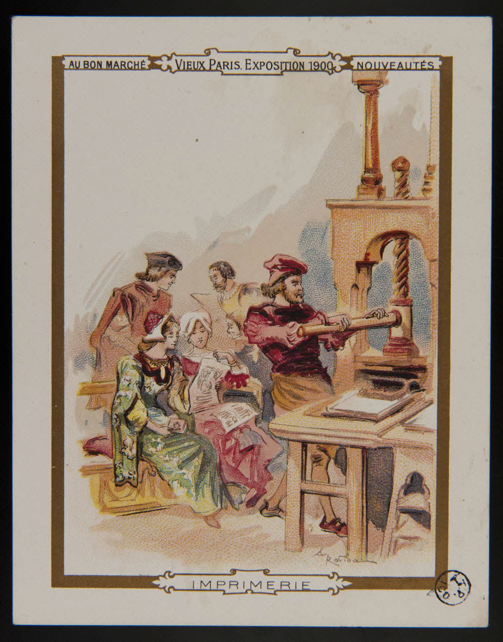 Albert Robida carte réclame chormo Paris 1900 1942.26.487 Photo