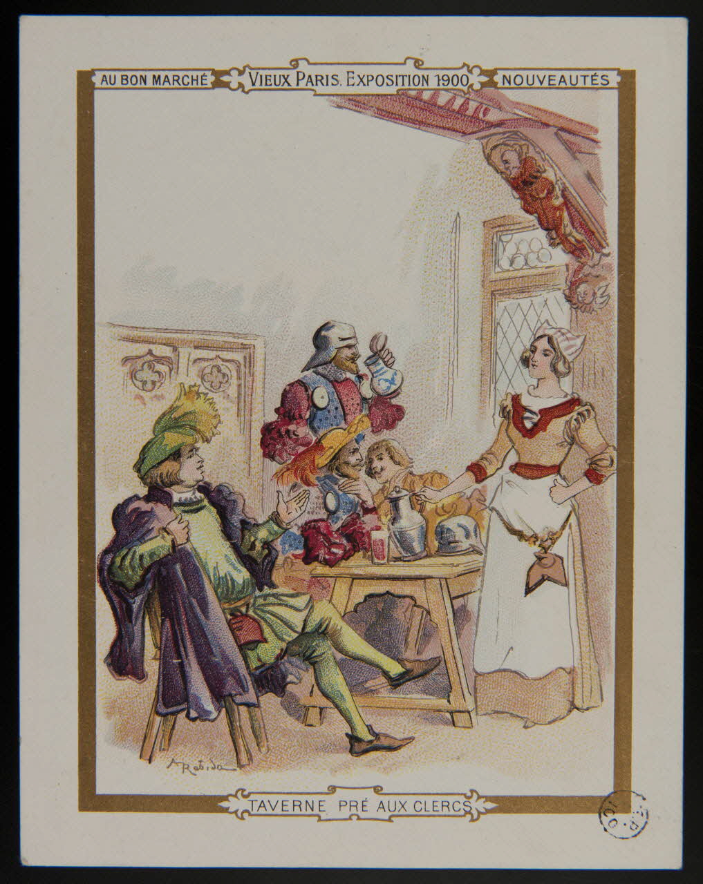 Albert Robida carte réclame chromo Paris 1900 1942.26.488 Photo