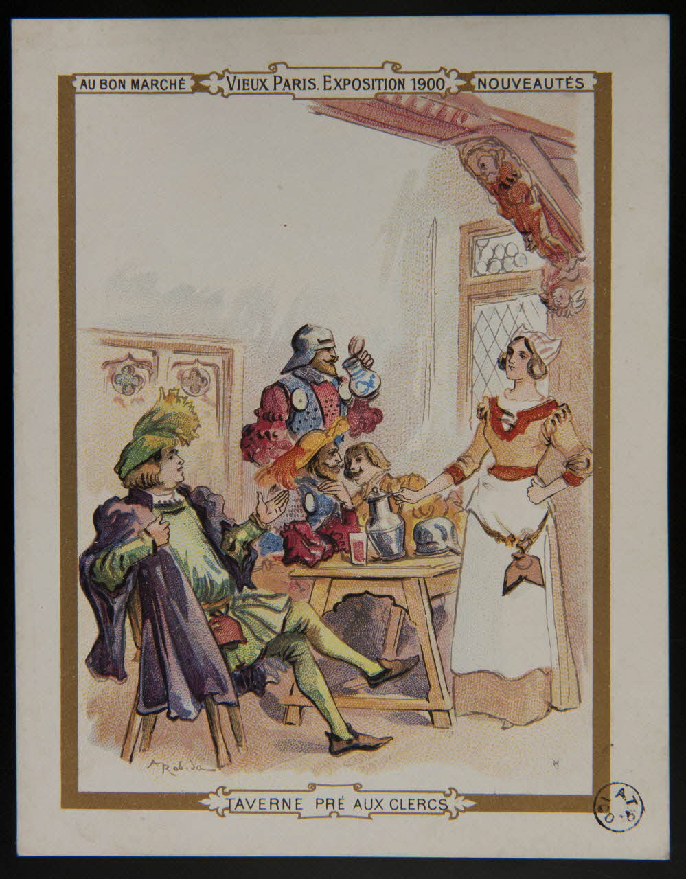 Albert Robida carte réclame chromo Paris 1900 1942.26.489 Photo