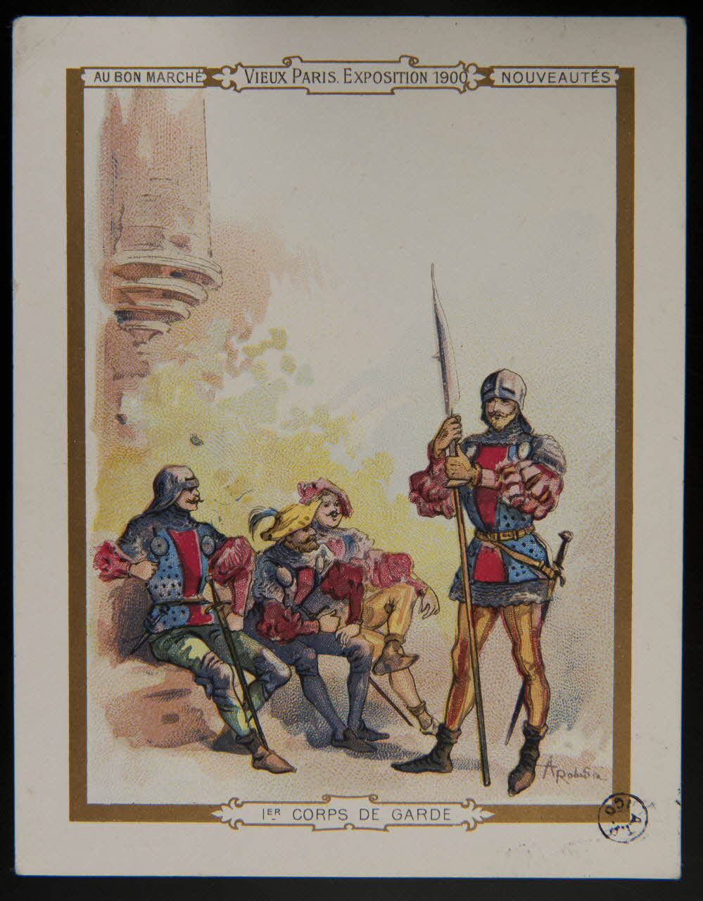 Albert Robida carte réclame chromo Paris 1900 1942.26.490 Photo