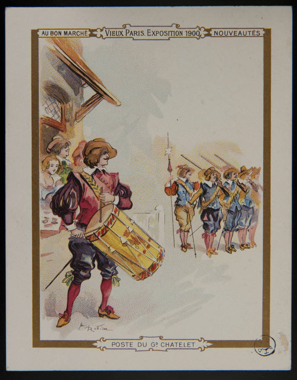 Albert Robida carte réclame chromo Paris 1900 1942.26.491 Photo