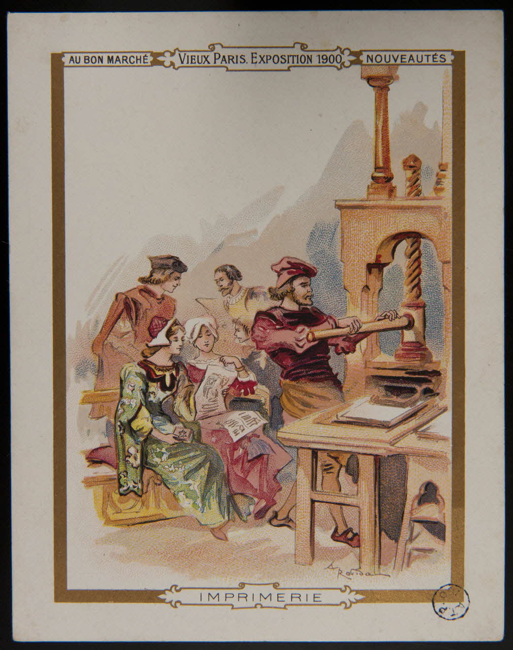 Albert Robida carte réclame chromo Paris 1900 1942.26.494 Photo