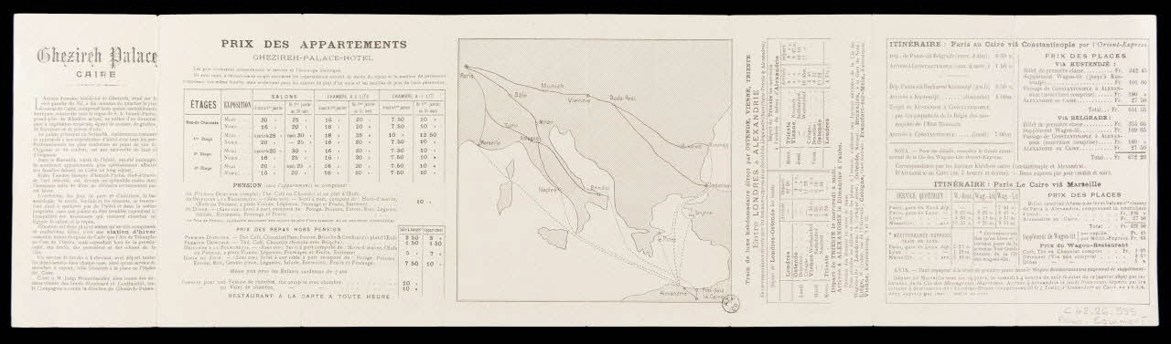 F. Hugo d'Alesi ; Courmont Dépliant Ghezireh Palace lle-de-France, France 1892-1914 1942.26.555 Photo