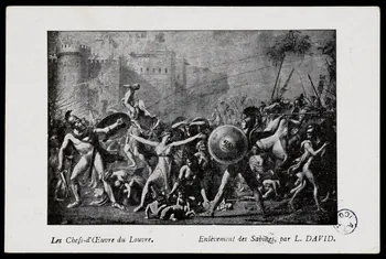 estampe Les Chefs-d'Oeuvre du Louvre. Enlèvement des Sabines, par L. DAVID. 1942.26.560  Photo