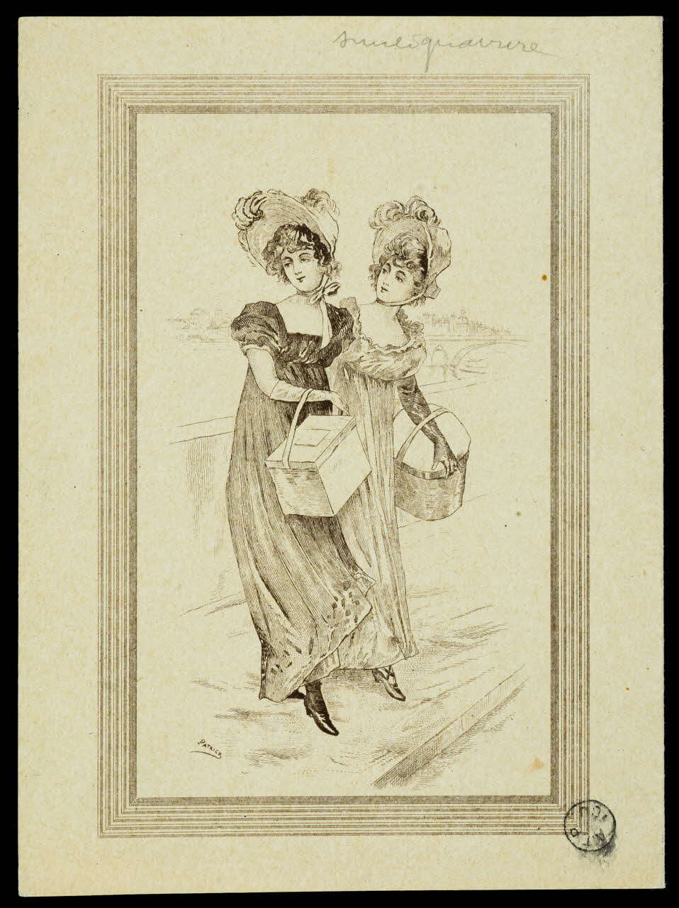 estampe Jeunes filles portant des boîtes 1942.26.562 Photo