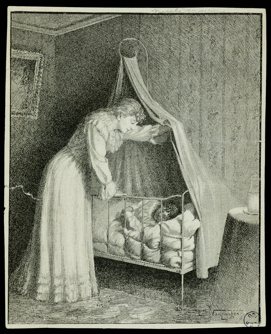 estampe Mère veillant sur son enfant 1942.26.563 Photo
