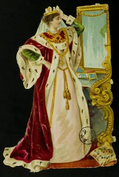 découpage Reine devant son miroir 1895-1905 1942.26.614 Photo