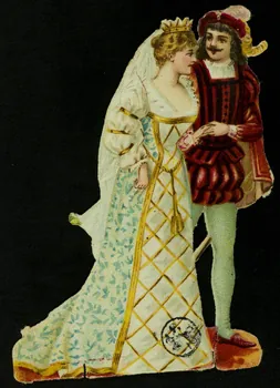 découpage Prince et princesse en habits de cour 1895-1905 1942.26.615 Photo