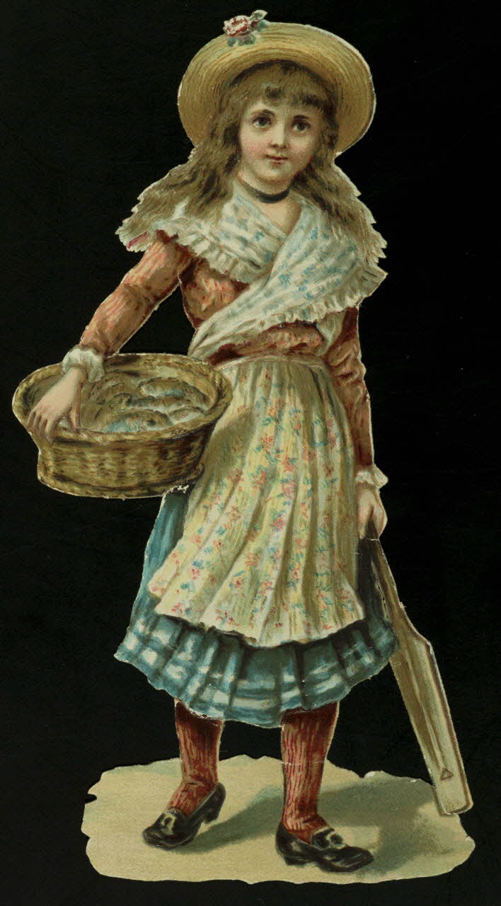 estampe Fillette portant un panier de poissons 1942.26.630 Photo