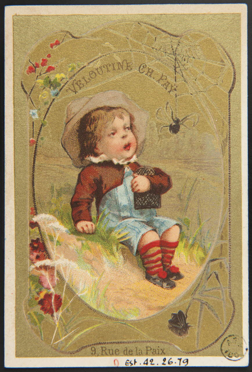 carte réclame Enfant regardant une araignée 1942.26.79 Photo
