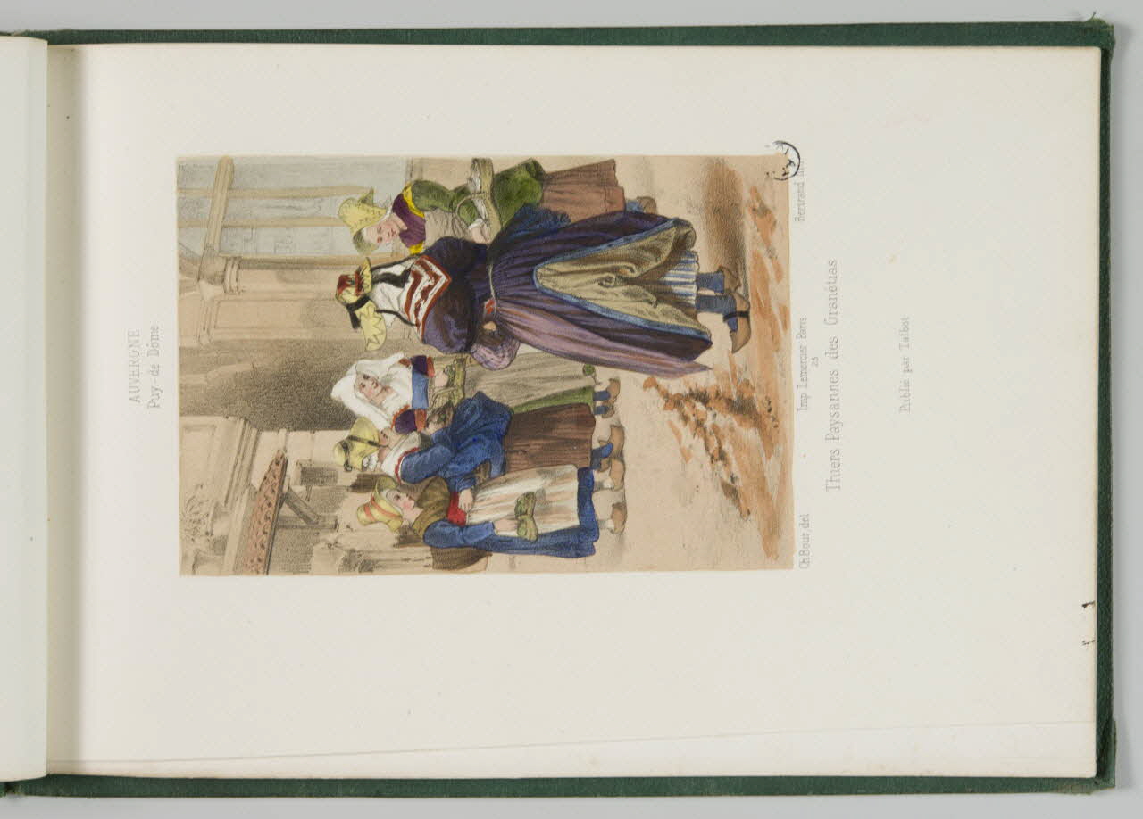 Bertrand Joannes ; Bour Charles ; Talbot (édit album Thiers. Paysannes des Granétias Paris 1858-1859 1942.27.6 Photo