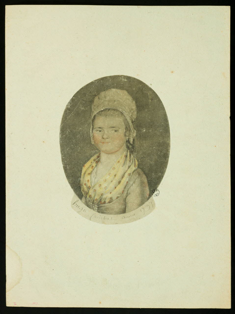 Hugo estampe Portrait de jeune fille 1797 1942.3.12 Photo