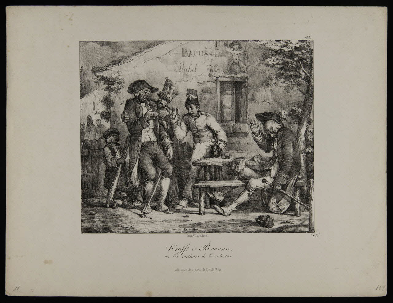 Nicolas T. Charlet ; Alliance des arts ; Villain estampe Krafft et Braunn  ou les victimes de la séduction Paris 1824 1942.3.17 Photo