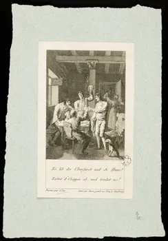 Simon Frédéric ; Benjamin Zix estampe Es leb der Churfürst und Si Huus !  Ziehnt d'Chappen ab und trinket us ! Alsace, France 1797-1886 1942.3.22 Photo
