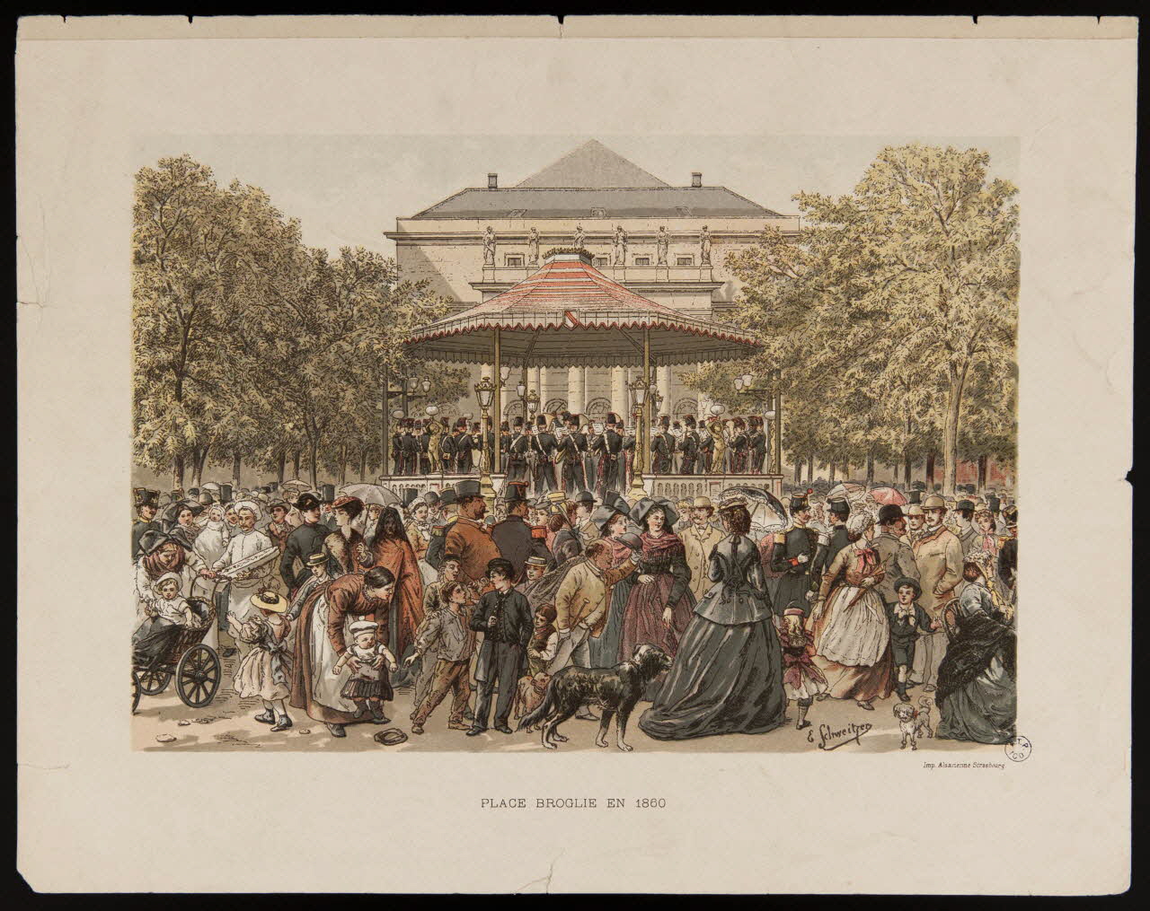estampe PLACE BROGLIE EN 1860 1942.3.27 Photo