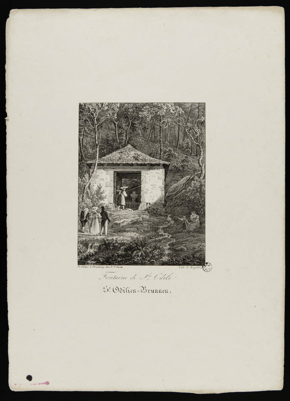 Godefroy Engelmann estampe Fontaine de Ste Odile Mulhouse 1839 1942.3.32 Photo