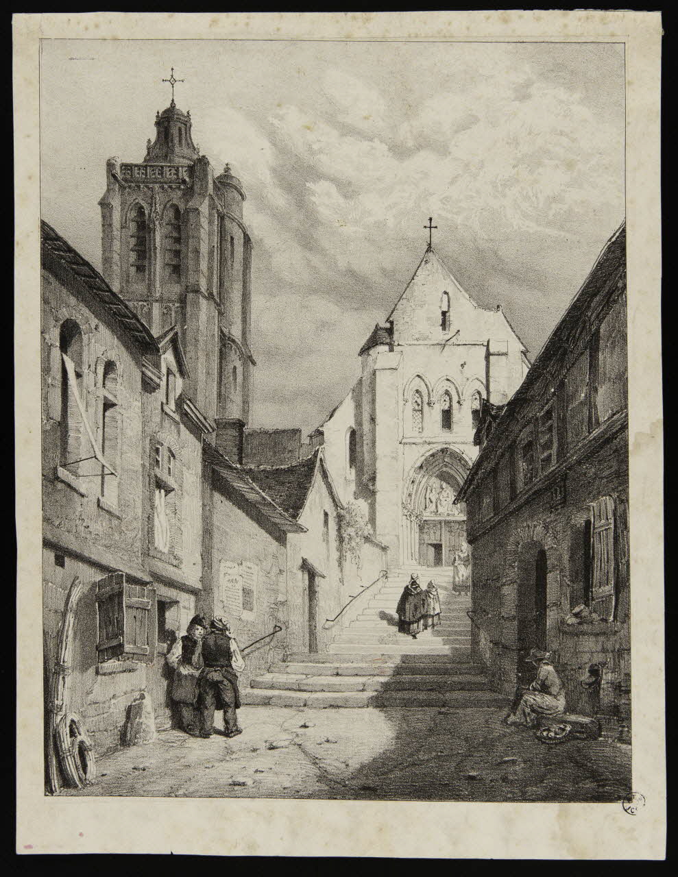 Richard Parkes Bonington estampe Entrée d'église 1828 1942.3.34 Photo