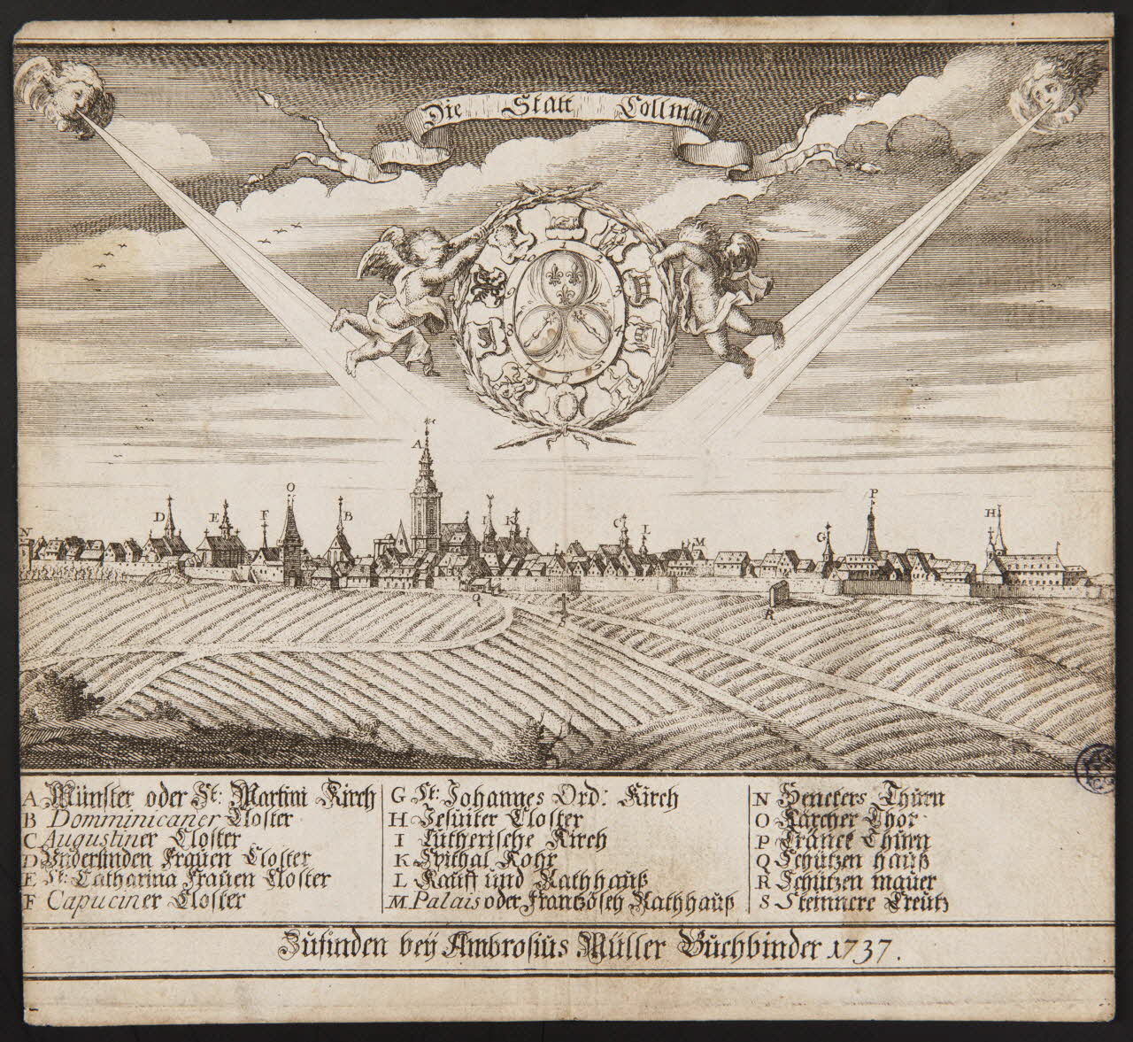 Muller estampe Die Statt Collmar Allemagne 1737 1942.3.45 Photo