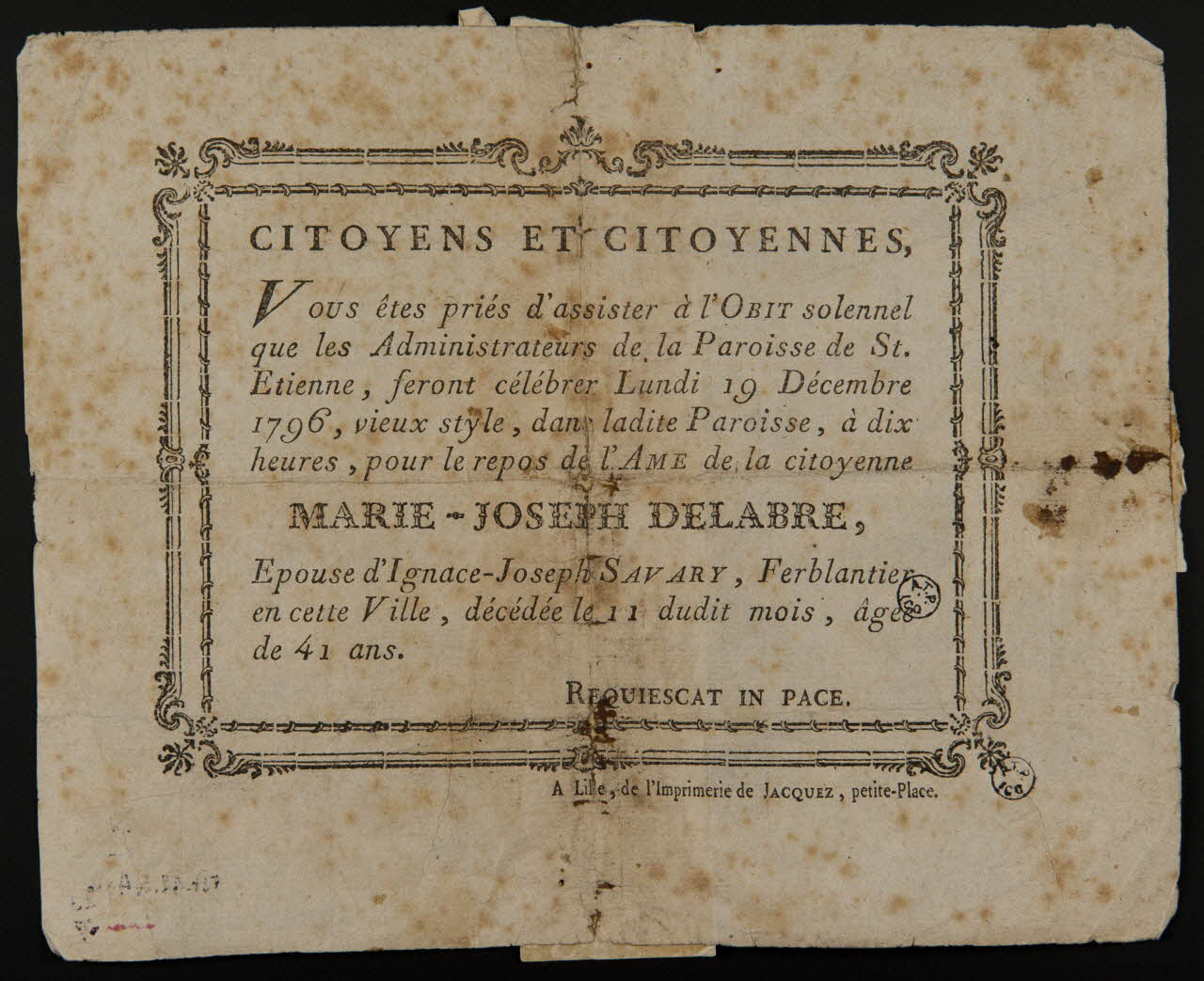 estampe Marie-Joseph Delabre 1942.3.492 Photo