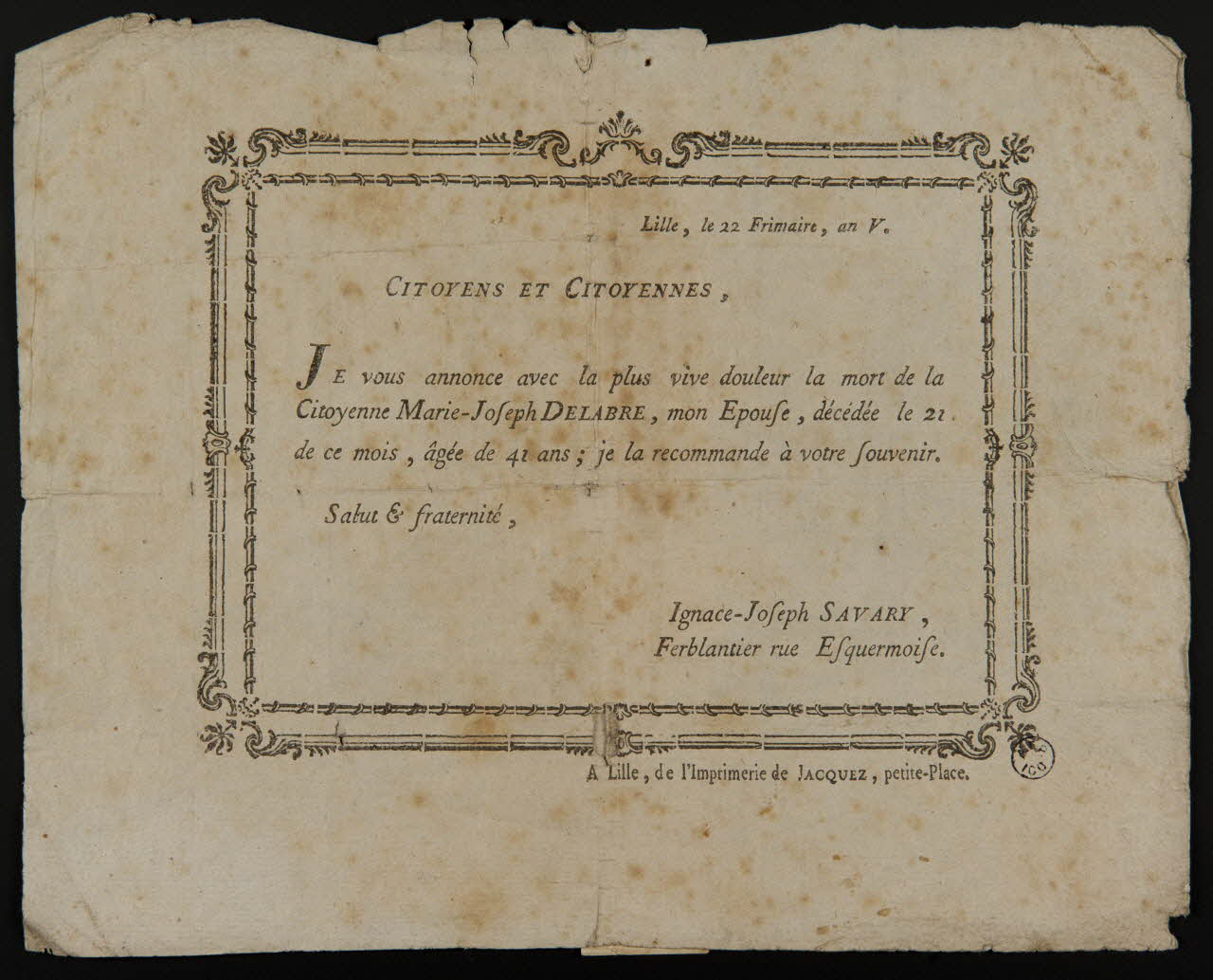 estampe Marie-Joseph Delabre 1942.3.494 Photo