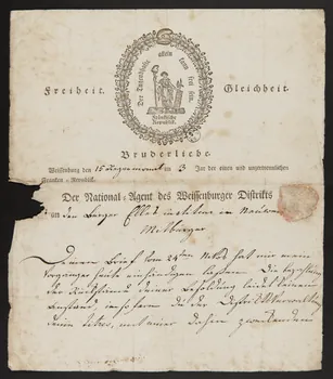 estampe Freiheit. Gleichheit. Bruderliebe 1794-1795 1942.3.545 Photo